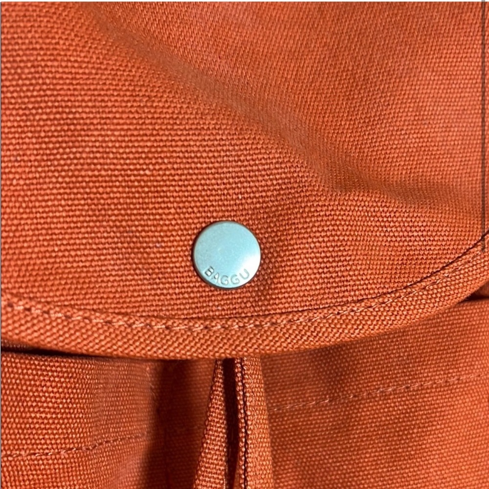 BAGGU Orange Drawstring Backpack Sienna Fits Laptop - Picture 4 of 4